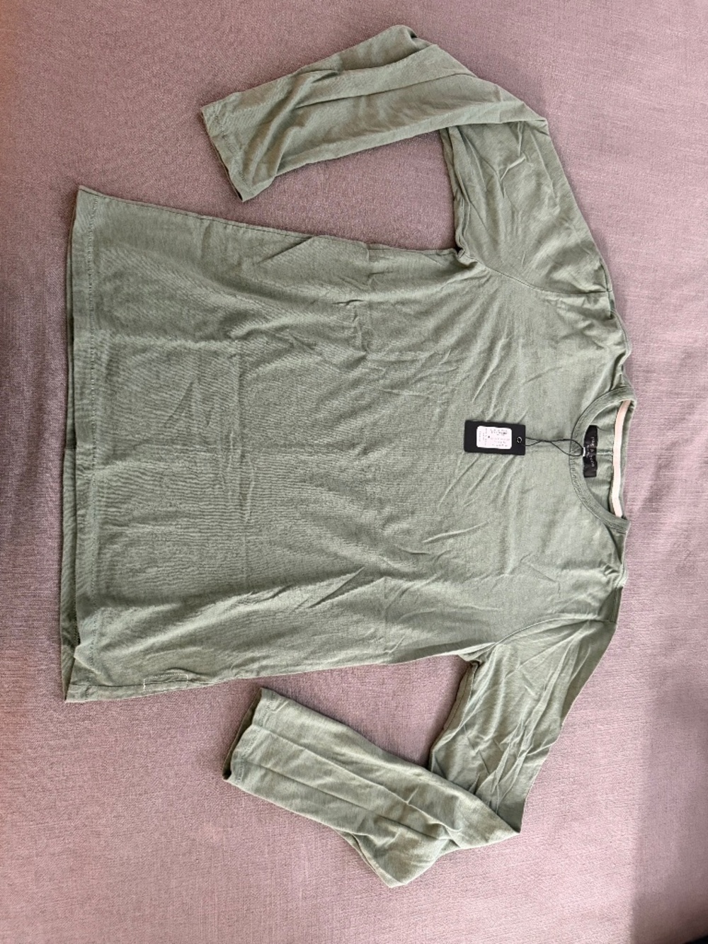rag & bone Classic Lightweight Slub Jersey LS Tee Men’s Medium Pale Pine NWT